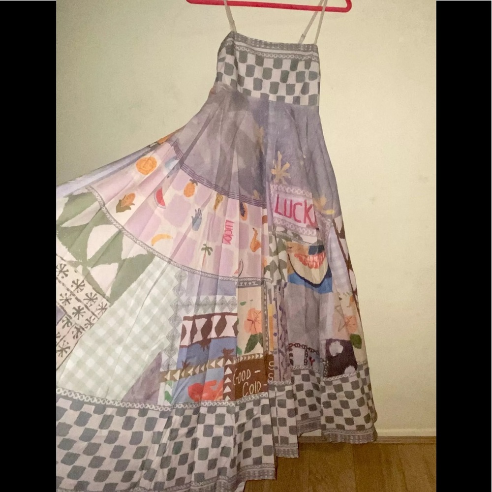 EmmaLee Runway Patchwork Maxi Sun Dress, Couture Lux Maxi Gown - Picture 15 of 16